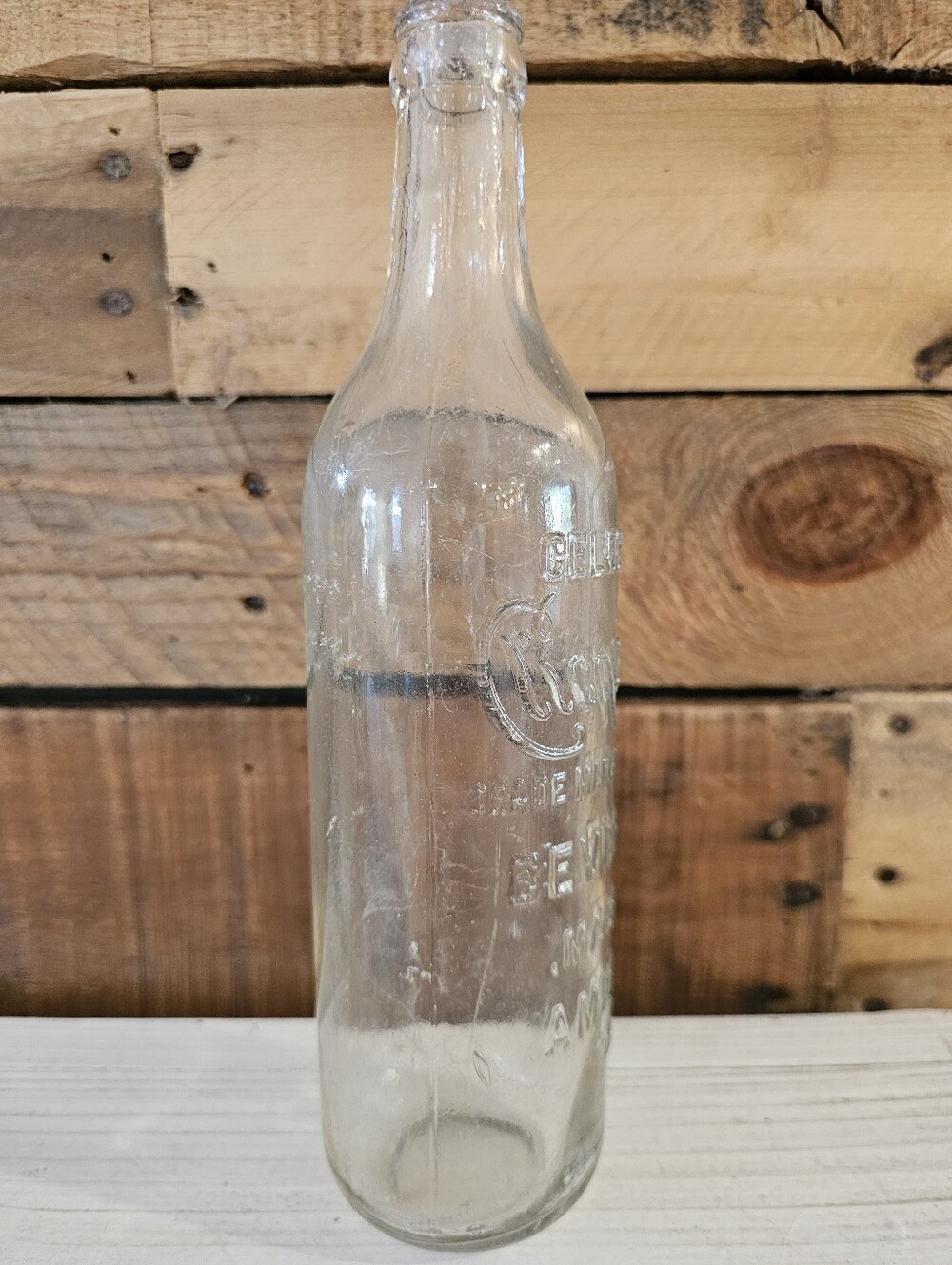Antique 1900-1915 Clicquot-Club Clear Glass Beverage Bottle - Picture 5 of 9